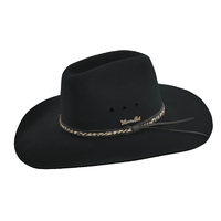 Thomas Cook Mens Brumby Pure Fur Felt Hat (TCP1912HAT) Black