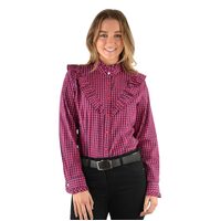 Thomas Cook Womens Gia Gingham L/S Shirt (T2W2118058) Navy/pink
