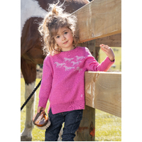 Thomas Cook Girls Running Ponies Knit Jumper (T2W5508072) Pink