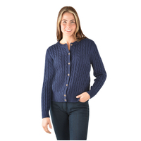 Thomas Cook Womens Cable Knit Cardigan (T3W2504079) Navy [SD]