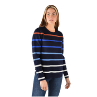 Thomas Cook Womens Evelyn Milano Stripe Knit Jumper (T3W2546080) Midnight [SD]