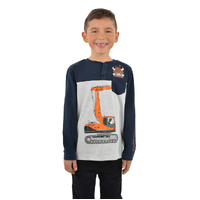 Thomas Cook Boys High In The Sky Henley L/S Tee (T3W3517123) Navy/White Marle [SD]