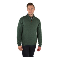 Thomas Cook Mens Parkmore 1/4 Zip Neck Jumper (T3W1519016) Green Marle [SD]