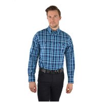 Thomas Cook Mens Hansen Check L/S Shirt (T3W1115036) Navy/Blue [SD]