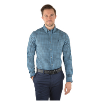 Thomas Cook Mens Norton Check Tailored L/S Shirt (T3W1120028) Black/Blue [SD]