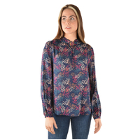 Thomas Cook Womens Charlotte L/S Blouse (T3W2142084) Navy/Multi [SD]