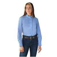 Thomas Cook Womens Liv Ruffle Collar Stretch L/S Shirt (T3W2133144) Powder Blue [SD]