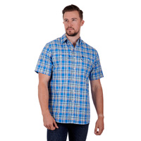 Thomas Cook Mens Baxter S/S Shirt (T3S1110042) Blue/Tan