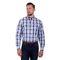 Thomas Cook Mens Horden L/S Shirt (T3S1115052) Blue/White