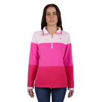 Thomas Cook Womens Jade 1/4 Zip Rugby (T4W2527099) Bright Rose