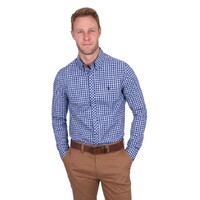 Thomas Cook Mens James Tailored L/S Shirt (T5S1120046) Royal/Yellow