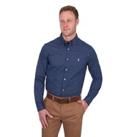 Thomas Cook Mens David Tailored L/S Shirt (T5S1120047) Navy/Blue