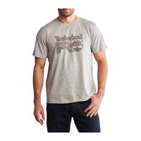 Timberland Pro Mens Cotton Core Texture Logo Graphic Tee (A55OB) Grey Marl [SD]