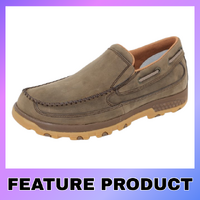 Twisted X Mens Cellstretch Slip On Shoes (TCMXC0019) Shitake Brown