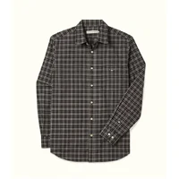 R.M.Williams Mens Regular Poplin Check L/S Shirt (SH202PS04) Black/White [SD]