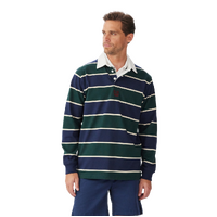 R.M.Williams Mens Bright Rugby (KR200RJ14) Navy/Green/Cream