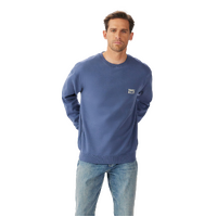 R.M.Williams Mens Branded Crew Jumper (KCU00BB01) Blue