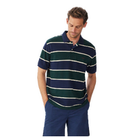 R.M.Williams Mens Bright Polo (KP210QS08) Navy Green Cream
