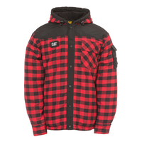 CAT Mens Sequoia Shirt Jacket (1610006) Red Buffalo Plaid [CW]