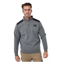 CAT Mens Essential 1/4 Zip Sweatshirt (1050021) Dark Heather Grey