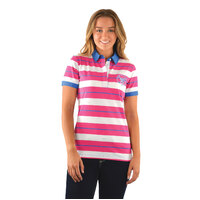 Wrangler Womens Christal Polo (X1S2563724) Pink/White/Blue [SD]