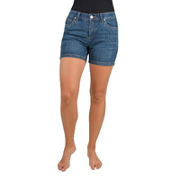 Wrangler Womens Q-Baby Booty Up Ultimate Shorts (XCP2336589) Mid Town Blue