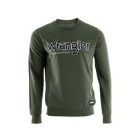 Wrangler Mens Ryder Logo Crew (XCP1562972) Cypress [SD]