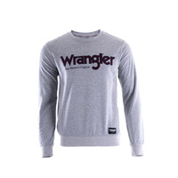 Wrangler Mens Ryder Logo Crew (XCP1562972) Grey Marle [SD]