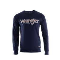 Wrangler Mens Ryder Logo Crew (XCP1562972) Navy [SD]