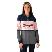 Wrangler Womens Betsy Rugby (X3W2577943) Navy/Pink [SD]