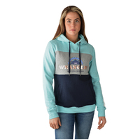 Wrangler Womens Patty Pullover Hoodie (X3W2587947) Mint Marle/Multi [SD]