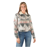 Wrangler Womens Harlene Jacket (X3W2797967) Grey/Pink [SD]