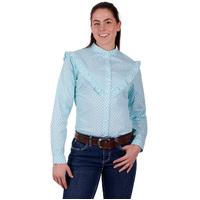 Wrangler Womens Paola L/S Shirt (X3S2141505) Aqua [SD]