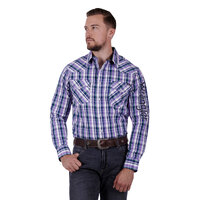 Wrangler Mens Anthony L/S Shirt (X3S1111973) Blue/Multi [SD]