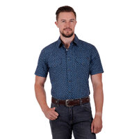 Wrangler Mens Brendon S/S Shirt (X3S1117984) Black/Blue