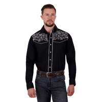 Wrangler Mens Campbell L/S Shirt (X3S1113985) Black [SD]