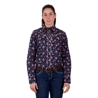 Wrangler Womens Norah L/S Shirt (X3S2127555) Navy/Pink