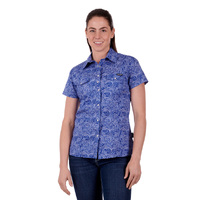 Wrangler Womens Sheilah S/S Shirt (X3S2132599) Blue/White