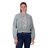 Wrangler Womens Ryleigh L/S Blouse (X3S2506594) Lily Pad [SD]