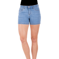 Wrangler Womens Megan Q-Baby Shorts (X3S2336589) Faded Blue