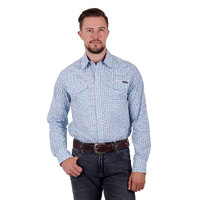 Wrangler Mens Joseph L/S Shirt (X3S1111976) Blue/Teal