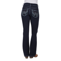 Wrangler Womens Mid Rise Booty Up Jeans, 34Leg (XCP2246592) Jewel Blue [SD]