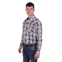 Wrangler Mens Joel Logo L/S Shirt (X5S1111361) Black/Tan