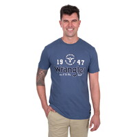 Wrangler Mens Michael S/S Tee (X5S1557385) Denim