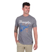 Wrangler Mens Darren S/S Tee (X5S1557388) Charcoal Marle