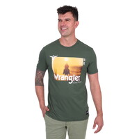 Wrangler Mens Andre S/S Tee (X5S1557394) Cypress