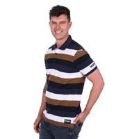 Wrangler Mens Walter Polo (X5S1560375) Navy/Tan