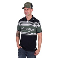 Wrangler Mens Chris Polo (X5S1566376) Black/Cypress