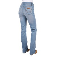 Wrangler Womens Dillen Hi Rise Jeans 34 Leg (XCP2255465) Sky