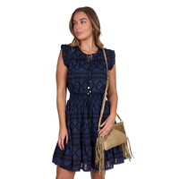 Wrangler Womens Melinda S/S Dress (X5S2401450) Navy